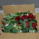 Dolicer 4Pcs 26Ft Artificial Eucalyptus Garlands with Flowers - 8 Roses, Faux Floral Greenery Garlands Fake Flowers Vines for Wedding Table Centerpieces Arch Party Ceremony Backdrop Decor (Red)