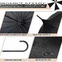 Queekay 2 Pcs Gothic Pagoda Umbrella 36" Large Retro Parasol for Rain or Sun, Wedding Umbrella, Vampire & Gothic Lover Gifts