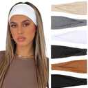 AKTVSHOW Headbands for Women Non-Slip Head Band for Womens Hair Wide Thick Sweat Hair Bands, Trendy Hair Accessories for Women's Yoga, Workout, and Fashion (brown)