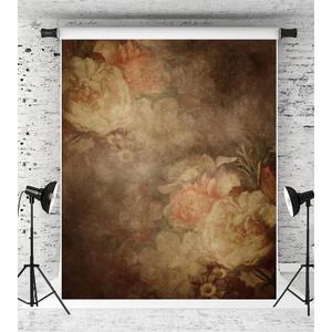 Kate 5x7ft Fine Art Floral Backdrop for Photography Painting Flowers Texture Headshot Portrait Background for Photographers Studio Props