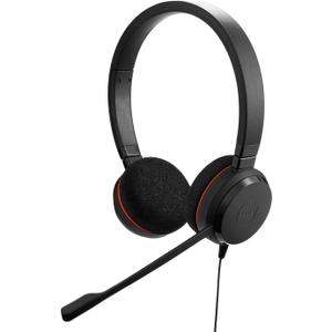 Jabra Evolve 20 Wired Headset (2025 Edition) - Dual-Ear Set for Office and Work from Home - Call Control - All Platforms - USB-C/A Connectivity - Black