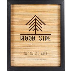 Black Wooden Picture Frame 11x14 inch - Solid Wood with Thick Borders for Wall Mounting Photo Frame
