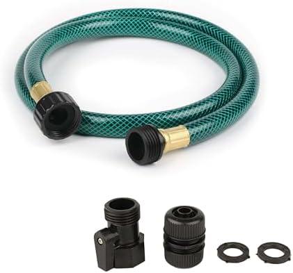 Garden Hose No Leaking for Watering: No Kink and Lightweight - 1/2" Water Hoses 4 FT with Female and Male Fittings for Outdoor and Yard