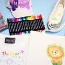 2 x Fabric Markers Permanent for Clothes, 20 Colors Fine Tips Paint Pens for Clothing Canvas Tote Bags T-Shirt and Shoes, Non Toxic Ink for Kids and Adults
