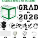 Graduation Decorations 2026 Graduation Party Decorations Set of 4 Boxes with 129pcs Balloons Arch Garland Kit Party Supplies for Any Grades Green