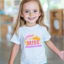 Habudda First Day of Kindergarten Shirt, Little Miss Girl Tee, 4-5T