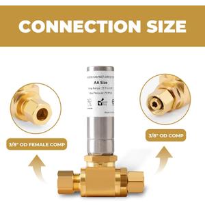 (1-Pack) SECKWHALE Tee Stainless Steel Water Hammer Arrestor, 3/8 Inch x 3/8 Inch Compression Connection, for Dishwasher, Sink, Toilet, Faucet, Stop Pipe Knock and Reduce Banging Noise(Pack-1)