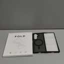 Magnetic for Samsung Galaxy Z Fold 7 Case [Compatible with MagSafe] Slim Translucent Matte Hard Back Cover & Soft Bumper, Fold7 Silicone Shockproof Phone Case, Black