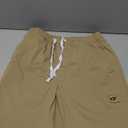 Yundobop Men's Casual 7 Inch Shorts Twill Drawstring Summer Beach Stretch Golf Shorts with Zipper Pockets (28, Khaki)