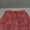 DooMoni Women's High Waisted Floral Mini Skirt Drawstring Boho Print Ruffle Summer Short Skirts, Size M