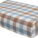 Memory Foam Pillow Case Contour Cover Only, 22.4" x 15.0" x 3.94"/3.15", Cotton Pillowcase with Zipper, Soft Replacement Cases for Ergonomic Latex Neck Cervical Pillows for Pain Relief Protector