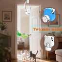 Interactive Cat Toys for Indoor Cats, Smart Interactive Hanging Cat Toy for Door Frame, USB Rechargeable, Automatic Electric Flying Bird Cat Toy Gifts for Bored Indoor Adult & Kitten Cats(White)