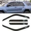 4pcs Original Shatterproof Rainproof Outside Mount Style Sun Rain Guards Durable Side Window Wind Deflectors Dark Smoke Vent Window Visors Fit for 2003-2009 Toyota 4Runner (N210) 94924