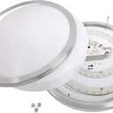 LB72170 LED Flush Mount Ceiling Light, 10 inch, 17W (120W Equivalent) Dimmable 1350lm, 4000K Cool White, Brushed Nickel Round Lighting Fixture for Kitchen, Hallway, Bathroom, Stairwell