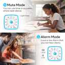 Yunbaoit Visual Timer with Night Light, 60-Minute Countdown Timer for Kids and Adults, Silent Classroom Timer, Time Management Tool for Home, School, or Work (Light Blue)