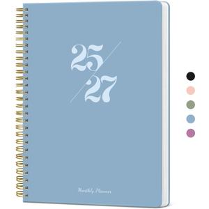 Monthly Planner 2025-2027, 2 Year Months Planner Calendar 2025-2027, July 2025 - June 2027, 7" x 10", 25-27 Monthly Calendar Planner, 24 Months, Perfect for School Office Home Planning - Blue
