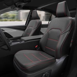 for Toyota Camry Seat Covers - Custom Fit Car Seat Covers Full Set, Waterproof Breathable Leather Seat Covers for Cars (Black Red, 2025-2026 Camry LE SE)