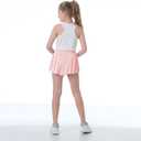 Flowy Shorts for Girls Butterfly Shorts for Kids Teens Preppy Tennis Running Athletic Shorts with Liner (8, Red+blue+pink)