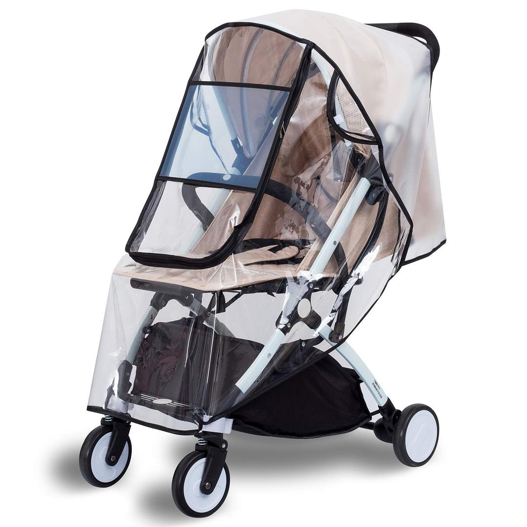 Bemece Stroller Rain Cover Universal Stroller, Travel Weather Shield Windproof and Waterproof Protect from Dust and Snow