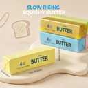 Butter Squishy, Soft Slow Rising Squeeze Toys, Butter Stick Squishy Fidget Toys and Stress Balls Squishies for Office Desk Toys, Party Favors & Birthday Gifts(Golden)