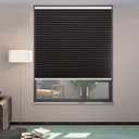 MYshade Cordless Blackout Cellular Shades, 1.5" Honeycomb Window Blinds for Bedroom & Nursery, Thermal Insulated, Noise Reducing, Privacy Shades, Inside or Outside Mount (54" W x 72" H, Black)