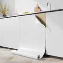 practicalWs 15.7 inch x118 inch White Contatc Paper Self-Adhesive Removable Wallpaper Easy to Apply Peel and Stick Wallpaper Kitchen Countertop Cabinet Reform Decor Wall Paper