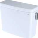 TOTO Drake 1.28 GPF Toilet Tank with Right-Hand Trip Lever, Cotton White - ST776ER#01