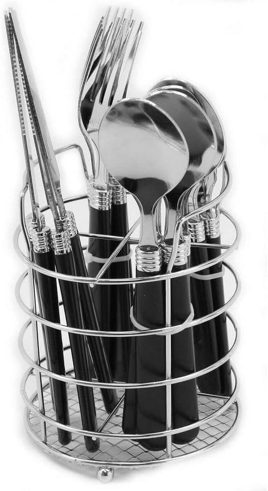 Gibson 53441.16 Sensations Stainless Steel 16-Piece Flatware Set Black