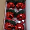 Suncalla 6 Pcs Red Christmas Tealight Candle Holder Christmas Dinner Table Decorations Ball Candlestick Holder with Bow and Wreath for Party Indoor Decorations