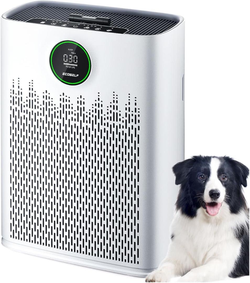 Air Purifiers for Home Large Room, Cover Up to 2400 Ft with True HEPA Filter, Smart Mode, PM2.5 Air Quality Display, Aromatherapy with 2X-Purification & 360Air Outlet, DL, HAP603