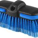 Car Wash Brush Head with Soft Bristle, Car Cleaning Brush with Protective Bumper for Cleaning Auto Cars Trucks RV Boat Deck