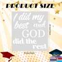 Dunzoom 8 Pcs Graduation Cap Topper Stickers 2026 Religious Grad Cap DIY Decorations Kit Adhesive Grad Hat Topper Saying Sticker for Class of 2026 Craft Gifts DIY Art Decorations(White)