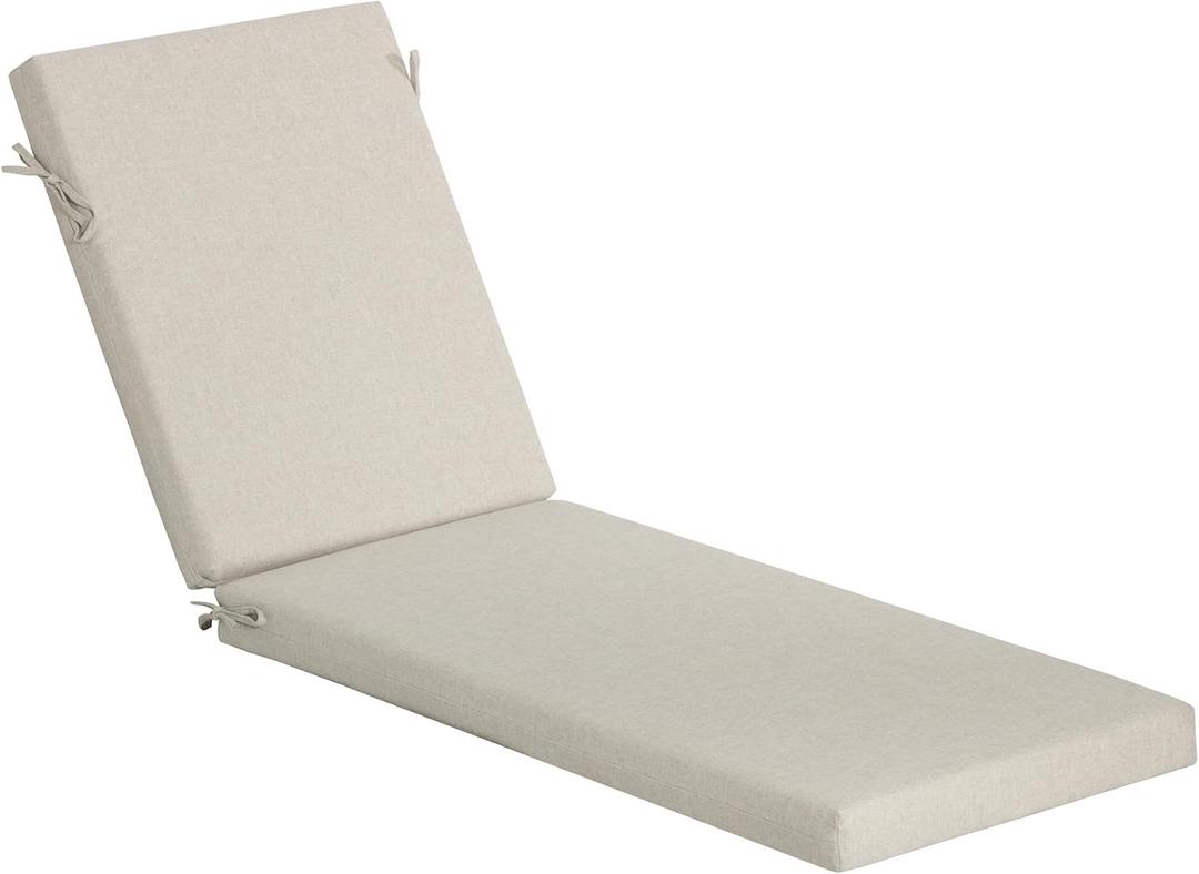 COZYVIDA Outdoor Chaise Lounge Cushions,72"x21"x3.1" Water-Resistant, Fade-Resistant,UV-Resistant 1000+ Hrs, Patio Lounge Chair Cushion with Removable Cover and YKK Zippers,Adjustable Straps
