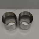 A-KARCK Exhaust Tip 3" Inlet Dual Wall, Double Wall Car Tailpipe Tip 3" Inlet 4" Outlet 5" Overall Length Weld On Decorate Car Tailpipe 2 Pack