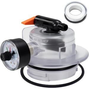 Upgraded DEX2420MAR2 Manual Air Relief Assembly, 2420MAR2 Air Relief Valve, Compatible with Hayward DE and Cartridge Pool Filter, Fits ProGrid DE, SwimClear, SwimClear Cartridge, and DEP Filter, Clear