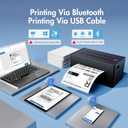 Bluetooth Thermal Shipping Label Printer: 4x6 Wireless Label Maker with Tape for Small Business - Compatible with iPhone, Android, Windows & Mac, Widely Used for USPS UPS Amazon Shopify Etsy