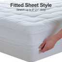 EASELAND King Size Mattress Pad Pillow Top Mattress Cover Quilted Fitted Mattress Protector Cotton 8-21" Deep Pocket Cooling Topper (78x80 Inches, White)