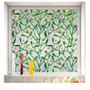 Window Privacy Film Stain Glass Window Film Rainbow Window Film Window clings Non-Adhesive Reusable Decorative for Room (Mistletoe Rainbow, 35.4 x 78.7 in)