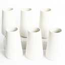 YANLING 5 Pack White Ceramic Vases for Home Decor, 6 Inch Modern Vases for Centerpieces Pampas Grass Table Vase, Boho Vases for Flowers Decor