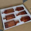 12Pcs Glass Bud Vase Set, Small Dark Brown Flower Vase for Centerpieces, Bud Vases in Bulk, Mini Vintage Vase for Rustic Wedding DecorationsAmber