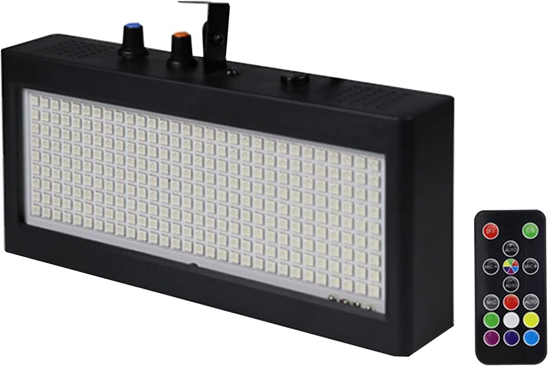 Stage Strobe Light, Super Bright Flash Stage Lighting, Sound Activated and Speed Control RGB Strobe Light, Flash Party Lighting for Wedding, Xmas, Birthday, Club, DJ (270 LED)