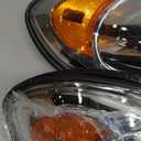 Headlight Assembly For Chevy Impala 2006-2013 For Chevy Impala Limited 2014-2016 For Chevy Monte Carlo 2006-2007 Chrome Housing Amber Reflector Clear Lens Driver and Passenger Side Headlamp