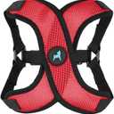 Gooby Comfort X Step in Lite Dog Harness - Choke Free, Escape Free with Light Breathable Mesh - Step in Dog Harness for Small Dogs Only - Quick Release Buckle, Metal D-Rings - Red, X-Large
