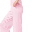 B&GCozy Girls Casual Loose Sleeveless Stretchy Wide Leg Pants, Jumpsuit Rompers for Girls (14-15 Years, Pink)