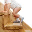 Butizone Stair Treads Non Slip 4" x 24", 5-Pack Pre-Cut Clear Anti Slip Strips for Wooden Steps Indoor, Transparent and Waterproof Grip Tape, Safety for Elderly, Children, and Dogs