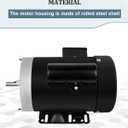Electric Motor, 1/2HP Farm Duty Motor, Single Phase Motor 1750RPM 115/230V 56 Frame 5/8" Shaft Diameter 60HZ 4Pole TEFC CW/CCW