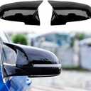 Side Mirror Cover Compatible with BMW 2014-2018 5 Series F10 F11 F18, 2014-2018 6 Series F06 F12 F13, 2013-2015 7 Series F01 F02 Rear View Door Side Mirror Cover Cap (Glossy Black)