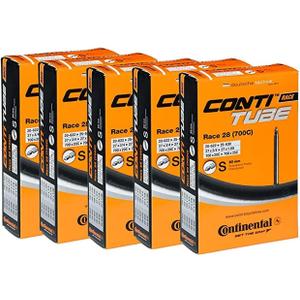Continental Race 28" 700x20-25c Inner Tubes - 80mm Long Presta Valve (Pack of 5 Tubes)