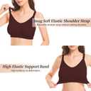 Nursing Bras for Breastfeeding 3 Pack Seamless Maternity Bras Pregnancy Sleep Bralette with Extra Bra Extenders and Clips (S)