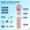 Portable Dog Water Bottle, Leak-Proof Silicone Bowl 225–550ml | Portable dog water bottle with five capacities and a leak-proof squeeze design for daily walks and outdoor activities.